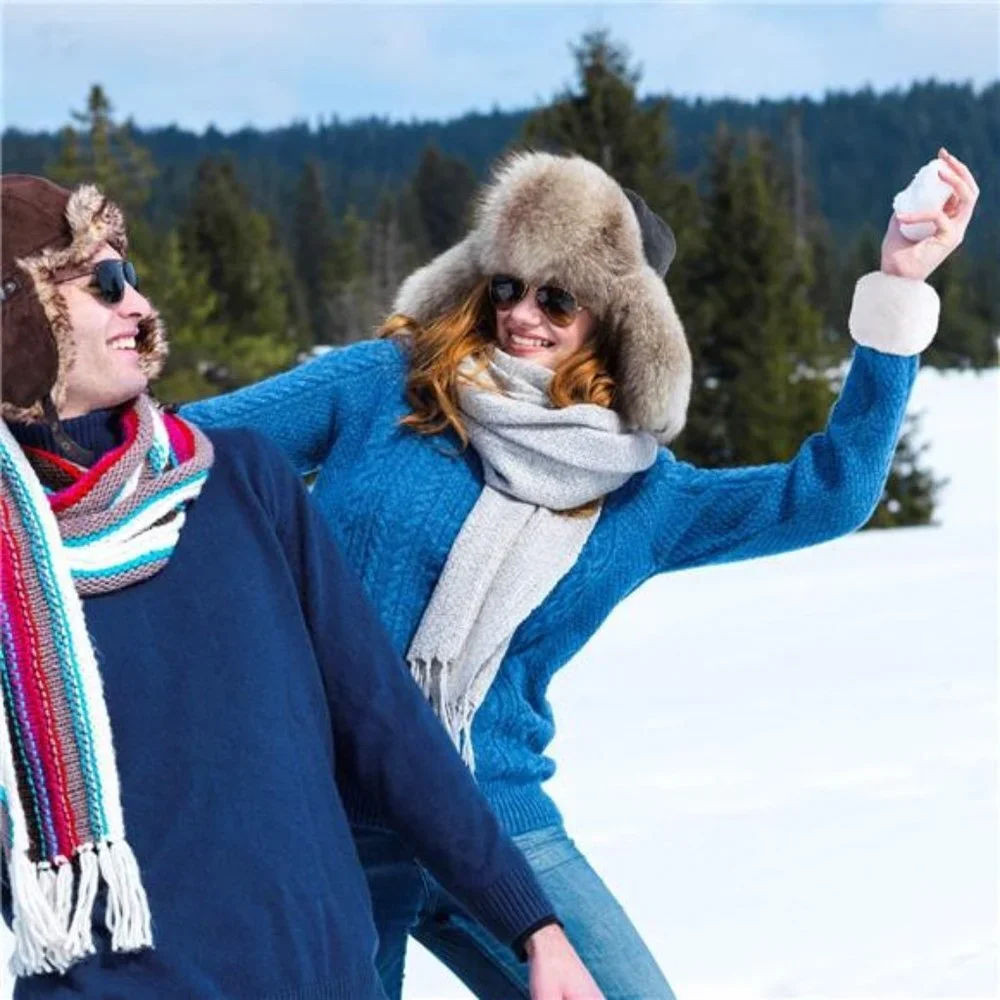 White Fuzzy Faux Fur Pom Pom Wrist Cuffs Furry Arm Bands Arm Warmers‎ Gloves